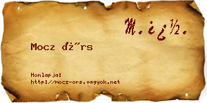 Mocz Örs névjegykártya